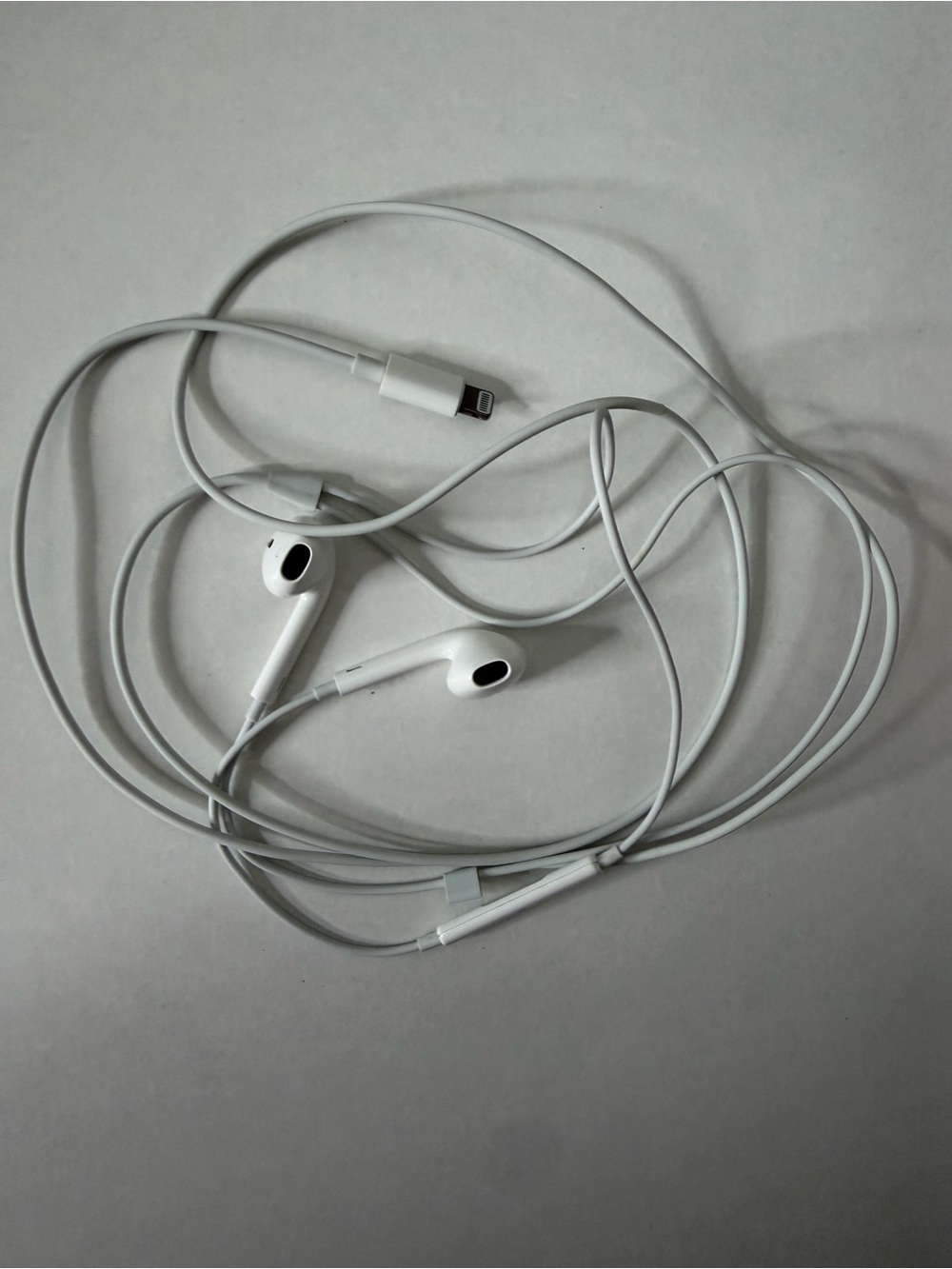 Apple White Lightning EarPods Wired Headphones & Lightning cable for charging